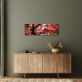 Red Japanese Maple, Portland, Oregon képe (órával) (90x30 cm)