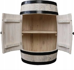 Fa bárpult alkoholos boroshordó szekrény palacktartó állvány 80x55 cm