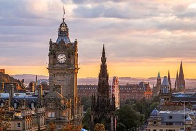 Fotográfia Edinburgh Skyline, Balmoral Clocktower, Scotland, joe daniel price