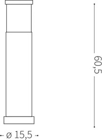 Ideal Lux - TRONCO kültéri lámpatest 1xE27/42W/230V 60 cm IP65 antracit