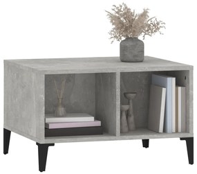 Betonszürke szerelt fa dohányzóasztal 60 x 50 x 36,5 cm