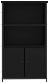 fekete szerelt fa magasszekrény 62 x 32 x 103,5 cm