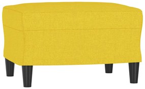 vidaXL világossárga szövet kanapéfotel lábtartóval 60 cm