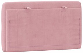 rózsaszín bársony fejtámla párna 90 cm