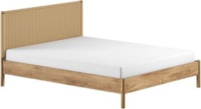 Natúr színű tölgyfa franciaágy ágyrács nélkül 180x200 cm Olive Rope – Vipack
