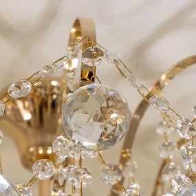 Brilagi - Felületre szerelhető csillár CRYSTAL 6xE14/60W/230V arany