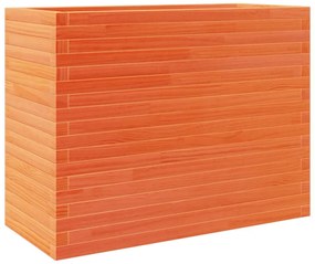 viaszbarna tömör fenyőfa kerti virágtartó 90 x 40 x 68,5 cm
