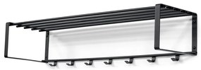 Fekete fém fali fogas polccal Rex – Spinder Design