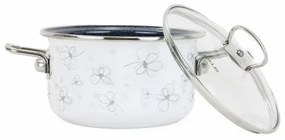 Belis Smaltált fazék fedővel Premium, fehér, 18cm, 2,2 l, 2,2 l