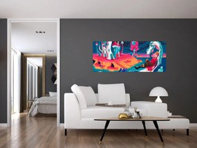 Kép - a herceg és a sárkány hercegnő (120x50 cm)