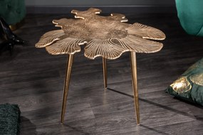 LEAF design dohányzóasztal - 57cm - arany
