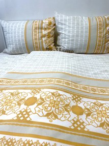 Pamut ágynemű Angelika Gold TiaHome - 1x Párna 90x70cm, 1x Paplan 140x220cm