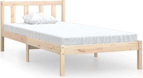 vidaXL tömör fenyőfa ágykeret 90 x 200 cm