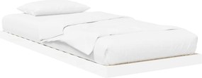 vidaXL Földi ágykeret Fehér 75 x 190 cm Faanyag