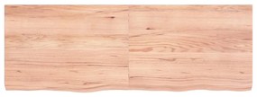 világosbarna kezelt tömör tölgyfa fali polc 140 x 50 x (2-6) cm