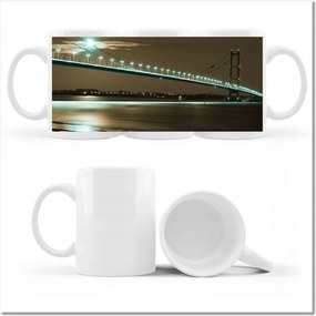 Nyomott mintás bögre Kék hídfények