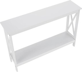 Konzolasztal, fehér, APOLOS