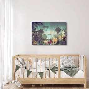 Kép - egy város a jövőben (90x60 cm)