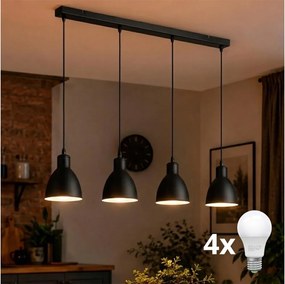 Brilagi - RIDDY LED csillár kábellel 4xE27/60W/230V fekete