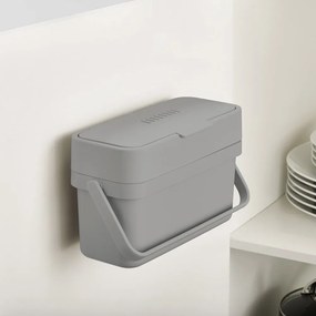 Szürke komposztálható hulladék gyűjtő 4 l Duo – Joseph Joseph