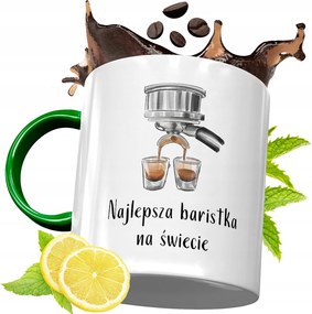 Zöld Bögre Baristáknak Születésnapi Ajándék fényképes nyomtatással