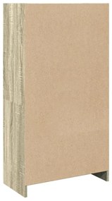 sonoma tölgy színű szerelt fa könyvszekrény 57x28,5x107,5 cm