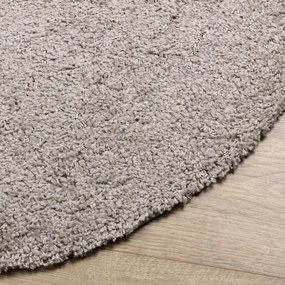 PAMPLONA bézs magas szálú bolyhos modern szőnyeg Ø 80 cm