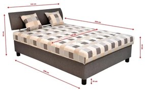 Kárpitozott ágy tárolóval és matraccal GEORGE 140x200 cm barna