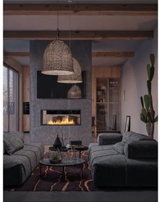 InFire - Beépített BIO kandalló 48,5x123,5 cm 6kW fekete