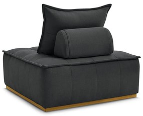 Sötétszürke zsenília fotel Elisa – Bobochic Paris