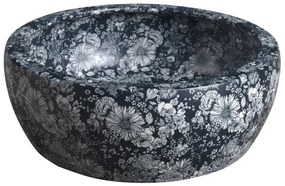 Sapho - PRIORI ráültethető mosdó, Ø 41 cm, kerámia/kék