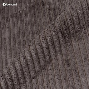 Szürkésbarna kordbársony kinyitható kanapé 245 cm Nihad – Bobochic Paris