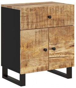 tömör mangófa és szerelt fa éjjeliszekrény 50 x 33 x 60 cm