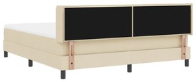 Boxspring Ágy Matraccal – Krém színben, 180 x 200 cm, szövetből.