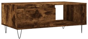 Füstös tölgy színű fatermék dohányzóasztal 90x50x36,5 cm