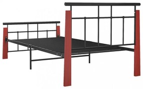 fém és tömör tölgyfa ágykeret 90 x 200 cm