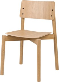 Natúr színű rakásolható étkezőszék tölgyfa dekorral Wem – noo.ma