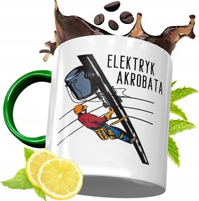 Zöld Bögre Villanyszerelőnek Születésnapi Ajándék fényképes nyomtatással