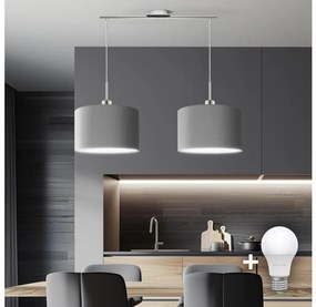 Eglo Eglo - LED Csillár zsinóron TUNJA 2xE27/60W/230V szürke EG32519F