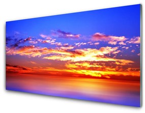 Fali üvegkép Felhők ég, tenger, táj 125x50 cm