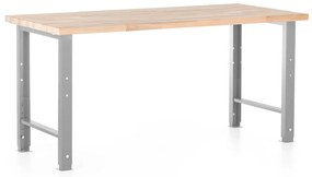 Állítható magasságú műhelyasztal Basic, 170 x 80 cm, szürke - ral 7038