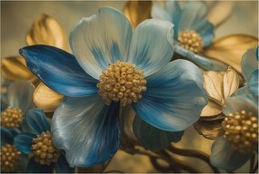 Divatos Flizelin Tapéta Fali Furnér Virág kompozíció 104x70 Ragasztó