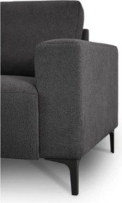 Antracitszürke zsenília sarokkanapé (bal oldali-heverő résszel) Fabian – Scandic