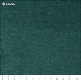 Rothe sötétzöld kinyitható bársony sarokkanapé, bal oldali - devichy