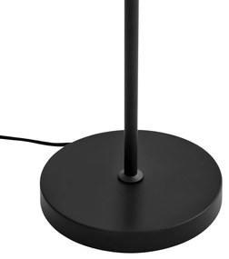 Art Deco állólámpa fekete füstüveggel - Vidro