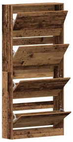 Cipőszekrény Régi fa Szerelt fa 80 x 21 x 163.5 cm Tartós
