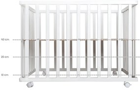 Fehér gurulós járóka 100x75 cm Style – Roba