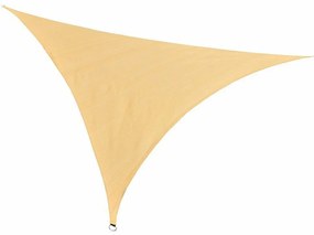 Szögletes napvitorla, 3,6 méteres, több típusban-háromszög alakú, polietilén, bézs