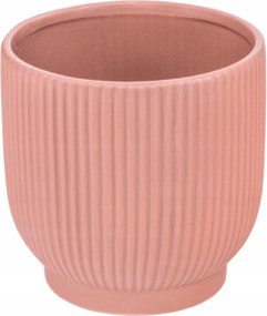 Kerámia kaspóvédő kerek Terra tégla lábon rózsaszín 12 cm