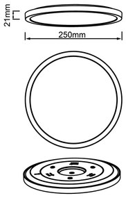 Brilliant - LED mennyezeti lámpa TUCO LED/16W/230V átm. 25 cm fekete